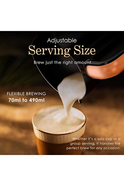 NEXSO Turkish Coffee Maker 600W Electric Machine with Milk Frother, 1–7 Cups & Keep Warm Function