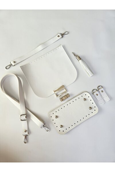 FERİHA HOBİ AKSESUAR ΣΕΤ ΔΕΡΜΑΤΙΝΗ ΠΛΕΚΤΗ ΤΣΑΝΤΑ ΑΣΗΜΕΝΙΑ ΛΕΠΤΟΜΕΡΗ 6 ΤΕΜΑΧΙΑ