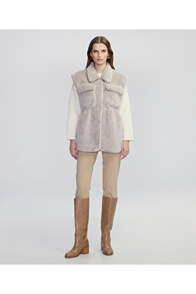 İpekyol Ayarlanabilir bel suni kürk yelek