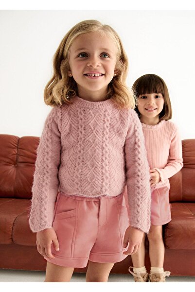 Abel & Lula شورت جلدي للفتيات من مايورال أبيل ولولا باللون الوردي