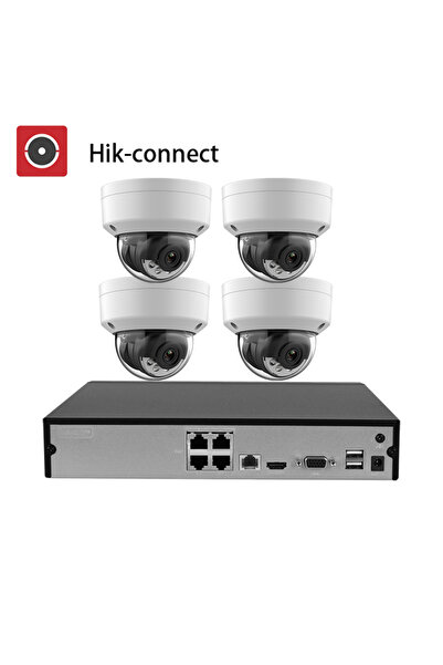 OEM هيك فيجن مجموعة كاميرات مراقبة 4 كاميرات داخلية شبكية بدقة 2 ميجابكسل شامل الهارديسك