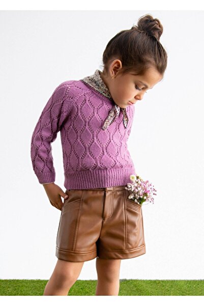 Abel & Lula Mayoral Abel&Lula Girls' Leather Shorts