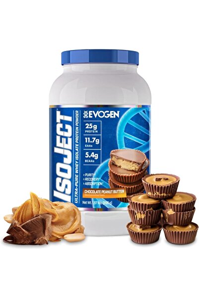 EVOGEN IsoJect by | Premium Whey Isolate with Ignitor Enzymes | Peanut Butter Chocolate | 28 Serving