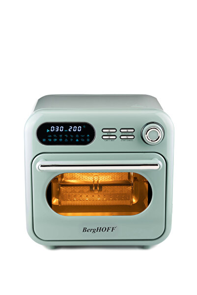 Gem Retro Mint Yeşil Rengi Dijital Airfryer+ Mini Fırın 18 Lt