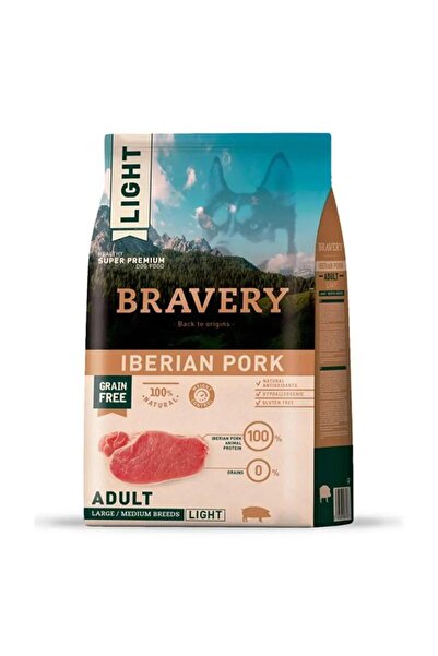Bravery Tahılsız Iberya Domuzlu Light Büyük/Orta Irk Köpek Maması 4 Kg