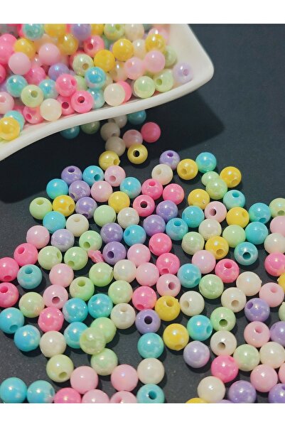 Mutlu Bujiteri Hobi Aksesuar خرز أكريليك 6 ملم 250 قطعة