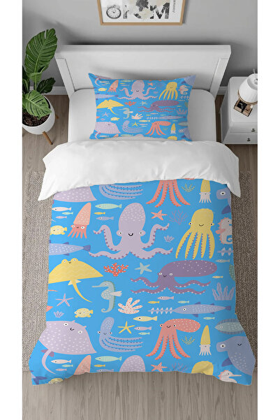GREENDECOR Starfish Ocean Pattern Digital Printed Special Design Single Duvet...