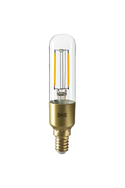 IKEA LUNNOM LED bulb E 14 200 lumen, dimmable, tube-shaped clear glass, 25 mm