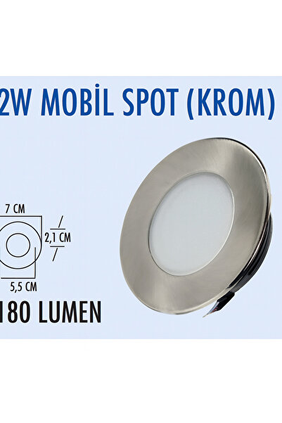 Lampist 2w Mobil Krom Spot 6500k 6500k