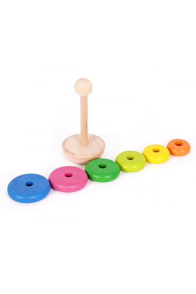 BALATOYZ Montessori Wooden Ring Tower