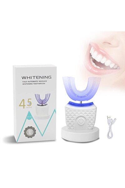 Hannea فرشاة أسنان كهربائية بالموجات فوق الصوتية على شكل حرف U، 3 أوضاع، قابلة لإعادة الشحن عبر USB (للبالغين)