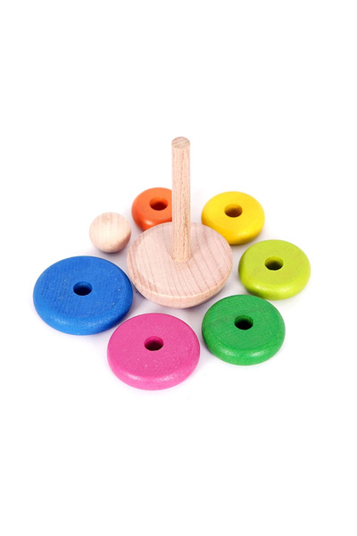 BALATOYZ Montessori Wooden Ring Tower