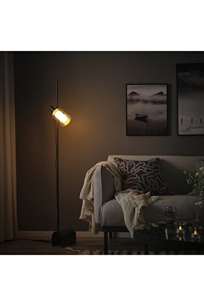 IKEA LED Bulb E27 150 Lumen, Cylinder Glass/Striped, 110mm