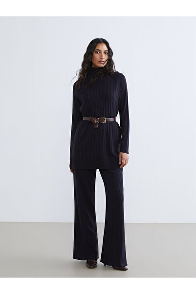 LC Waikiki Wide Leg Women's Knitwear Trousers with Elastic Waist