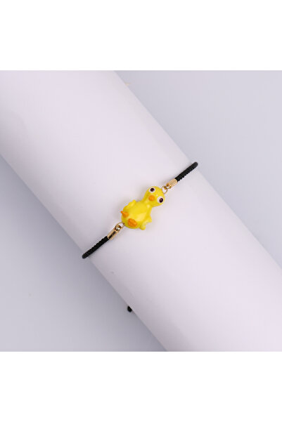 ADAMODART Yellow Duck Murano Glass Beaded Bracelet