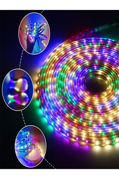 Banda LED SMD 100M cu Alimentator , 48 de LED-uri pe metru , 220V