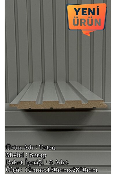 ESY LİNE Mdf Duvar Paneli , İskandinav Fugalı Tetra Model 15x280 6 lı Paket (...