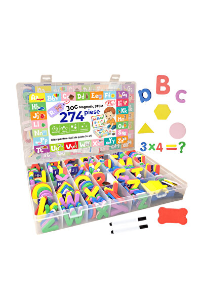 RCO Magnetic STEM Set — 274 Pieces with Letters, Numbers and Math Symbols (EVA Foam)