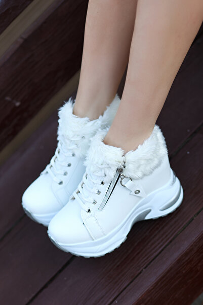 kajal ayakkabı DNR 432 Μπότες με φερμουάρ και λεπτομέρειες από γούνα