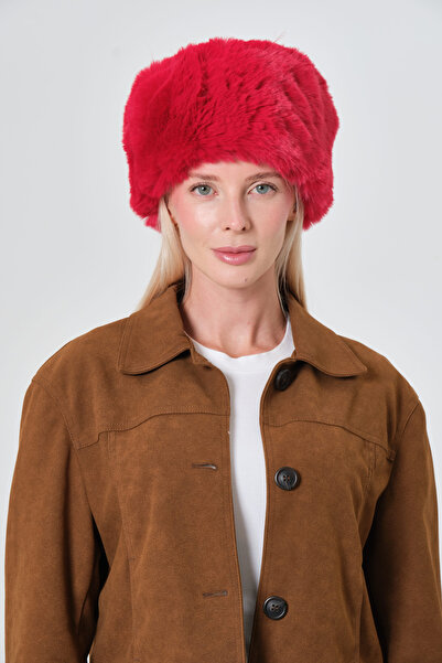 Tamay Boxer Plush Faux Fur Red Kalpak