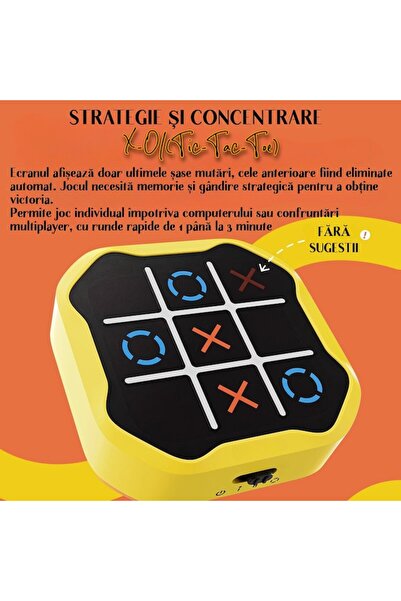 OEM Ecran tactil premium interactiv digital tic-tac-toe (X & O) - portabil, galben