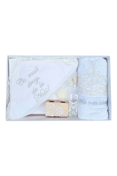 KidsMagazin Set cadou pentru botez cu dragoste de la nași - 7 piese