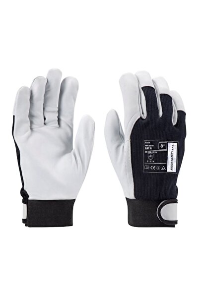 ardon Mănuși de protecție din piele de oaie Easy cu manșetă Velcro, negre, mă...