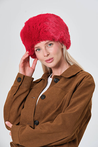 Tamay Boxer Plush Faux Fur Red Kalpak