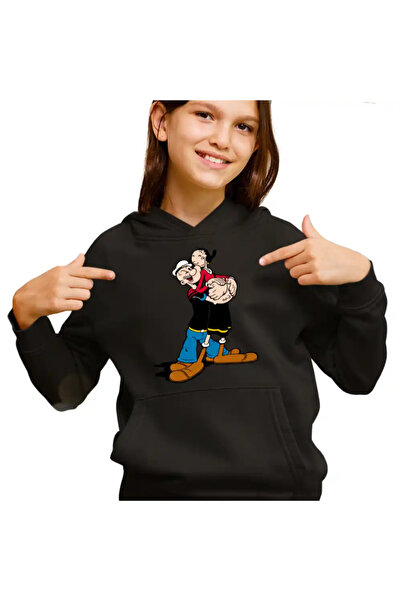 OEM Παιδικό Φούτερ Popeye the Sailor Olive Dans Valentines για Κορίτσια