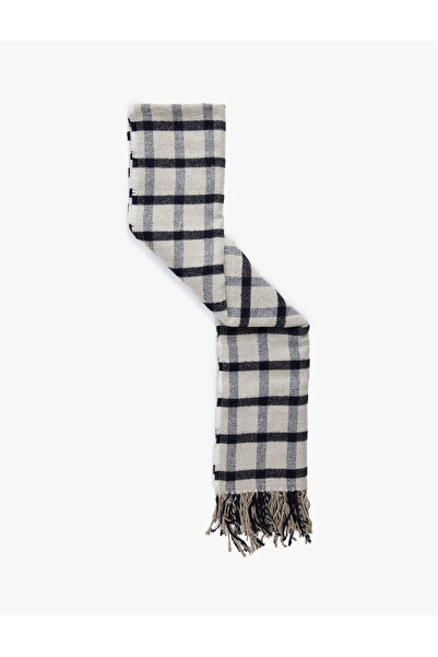 Koton Tasseled Plaid Long Scarf