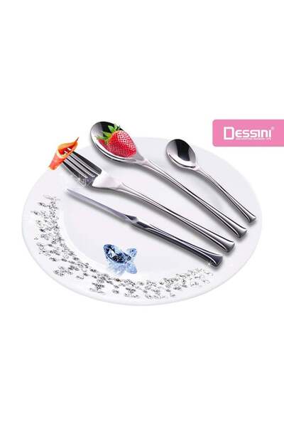Dessini 135-Piece Stainless Steel Cutlery Set Silver