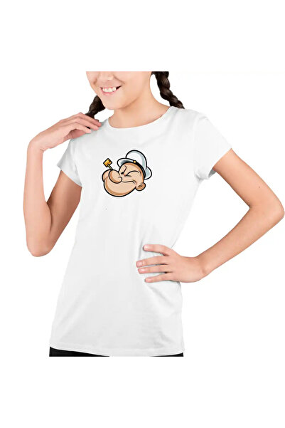 OEM Tricou Copii Fete Popeye Marinarul Pescar Pipa Barcagiu