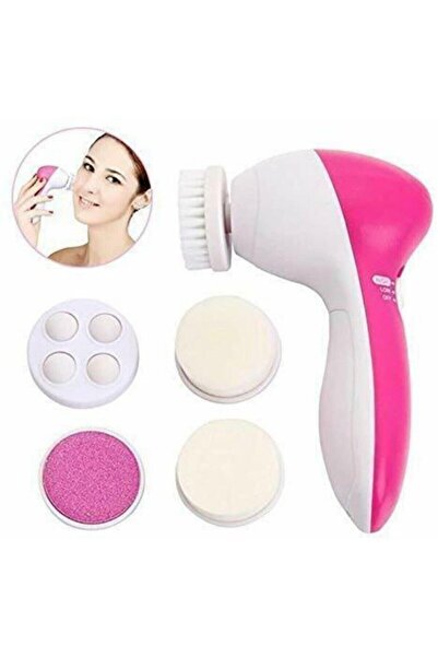 Other مجموعة فرش تنظيف الوجه والجسم ٥ في ١ | جهاز تدليك ومقشر للرؤوس السوداء،...