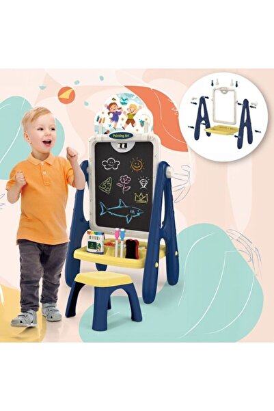 OEM 2-in-1 Educational Board (Magnetic & Chalk) 36.5x25.5x69 cm with Stool and Accessories