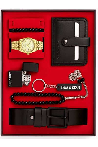 arpat time saat aksesuar ÖZEL TASARIM, 7 PARÇA ERKEK SAAT SETİ : ÇAKMAK, SAAT...