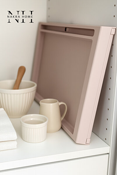 NAKRA HOME Katlanır Sehpa Tablet - Bilgisayar Sehpası Yatak Üstü Kahvaltı Sehpası , Oyun Masası "Pudra Pembe"