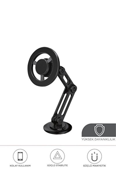 Başkenttekno 052 Metal Manyetik Telefon Tutucu – Güçlü Mıknatıslı, 360° Harek...