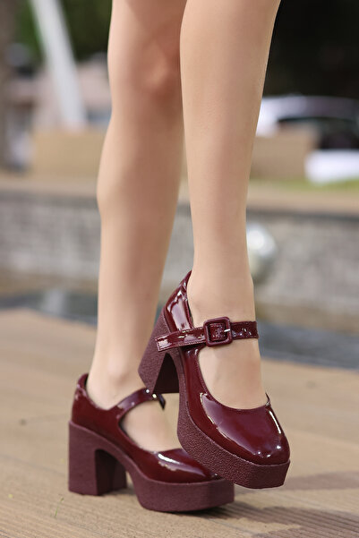 kajal ayakkabı SMR 3262 Мокасини с висок ток и катарама