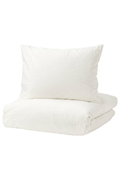 IKEA OFELIA VASS Duvet cover and 2 pillowcases, white, 240 x 220/50 x 80 cm
