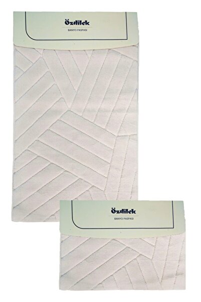 Özdilek Cotton Toilet Seat Set - Ecru