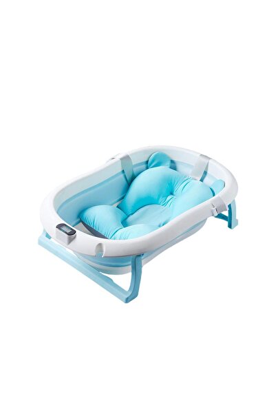 U-Grow Cadita cu pernuta pentru bebelusi, termometru digital incorporat, plia...