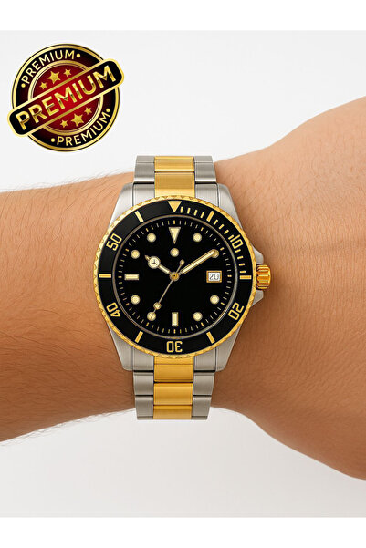arpat time saat aksesuar Premium, Black Dial Men's Watch with Calendar