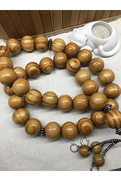 BARA Tesbih & Aksesuar Şark Odası Nasreddin Hoca Tesbih, Meram Kavağı Büyük Dekoratif Tesbih – 63 cm, Ağaç Tesbih