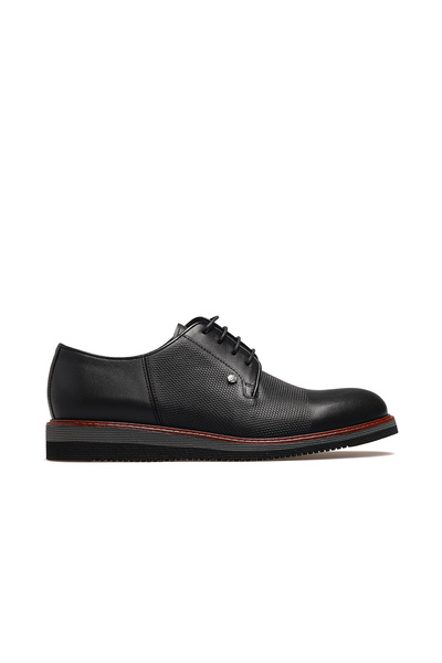 Libero Men's Leather Casual Daily Shoes 25K L3052 m Black
