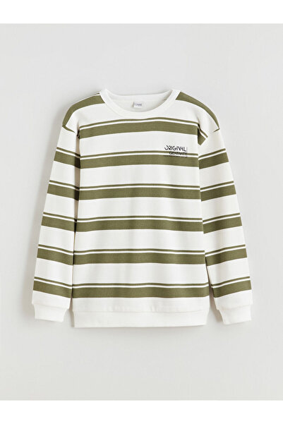 LC Waikiki Crew Neck Striped Boy's Sweatshirt