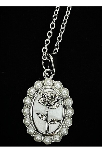 DÜKKAN DESİGN Flower Table Steel Necklace