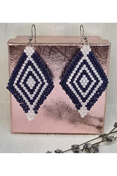 Amma Design Toho Earrings – “Blue Diamond”