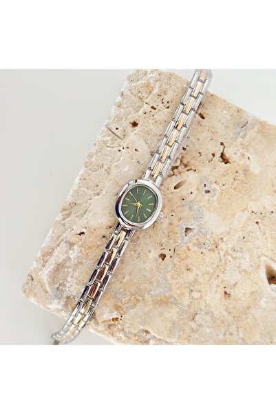 Vesce Atelier Plage Silver Gold Watch Green