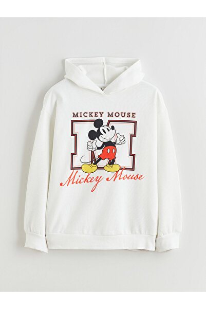 LC Waikiki Lcw kids hooded mickey mouse printed girl's sweatshirt