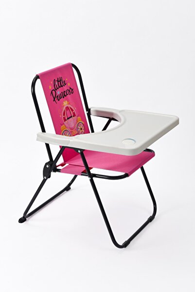 Exent 2–6 Yaş, Katlanabilir Çocuk Sandalyesi ve Masası Tak-Çıkar Masa-Little Princess-PEMBE